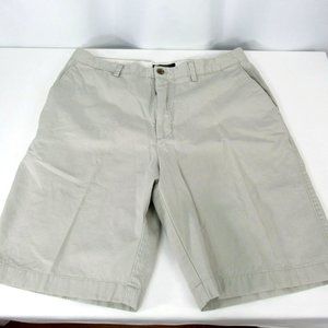 Banana Republic Clean City Chino Shorts Flat Front Mens 36 Waist Tundra Oatmeal